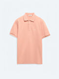 Somon Düz Polo Yaka %100 Pamuk T-Shirt