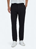 Siyah Dokuma Slim Fit Casual Pantolon