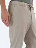 Haki Düz Dokuma Jogging Fit Casual Pamuk Karışımlı Pantolon