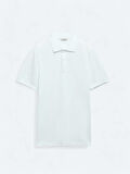 Beyaz Düz Polo Yaka %100 Pamuk T-Shirt