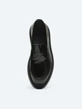 Siyah Deri Smart Casual Loafer