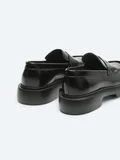 Siyah Deri Smart Casual Loafer