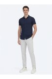 Lacivert Desenli Regular Fit Casual Gömlek
