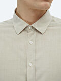 Taş Düz Regular Fit Dokuma Casual %100 Pamuk Gömlek