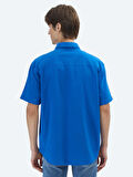 Saks Oversize Fit Dokuma Casual %100 Pamuk Gömlek