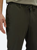 Haki Düz Dokuma Jogging Fit Casual Pantolon
