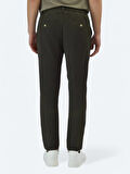 Haki Düz Dokuma Jogging Fit Casual Pantolon