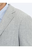 Gri Kareli Modern Fit Pamuk Karışımlı Örme Ceket