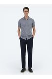 Gri Düz Regular Fit Casual Gömlek