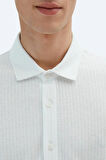 Kip Erkek Desenli Regular Fit Casual %100 Pamuk Gömlek GM-5873 Beyaz