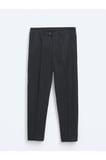 Lacivert Dokuma Loose Fit Casual Pantolon