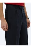 Lacivert Dokuma Loose Fit Casual Pantolon