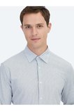 Siyah Çizgili Regular Fit Casual Pamuk Karışımlı Gömlek