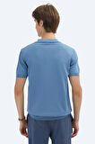 Kip Erkek Polo Yaka Düz Örgü Triko TRK-1573 Mavi