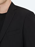 Siyah Desenli Regular Fit Ceket
