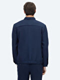 Lacivert Regular Fit Casual Dokuma Mont