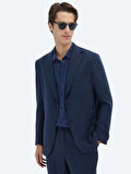 Lacivert Desenli Modern Fit Takım Elbise