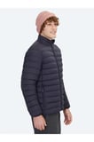Lacivert Regular Fit Dik Yaka Casual Dokuma Mont