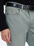 Açık Haki Slim Fit Denim Pamuk Karışımlı Pantolon