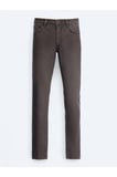Kahverengi Slim Fit Denim Pamuk Karışımlı Pantolon