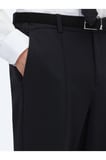 Siyah Dokuma Jogging Fit Casual Pamuk Karışımlı Pantolon