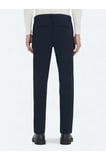 Lacivert Dokuma Relaxed Fit Casual Pamuk Karışımlı Pantolon
