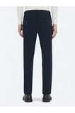 Lacivert Dokuma Relaxed Fit Casual Pamuk Karışımlı Pantolon