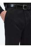Siyah Dokuma Relaxed Fit Casual Pamuk Karışımlı Pantolon