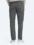 Haki Dokuma Regular Fit Casual Pamuk Karışımlı Pantolon