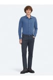 Lacivert Dokuma Regular Fit Casual Pamuk Karışımlı Pantolon