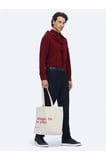 Lacivert Dokuma Jogging Fit Casual Yün Karışımlı Pantolon