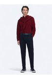 Lacivert Dokuma Jogging Fit Casual Yün Karışımlı Pantolon