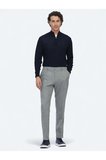 Gri Dokuma Jogging Fit Casual Yün Karışımlı Pantolon