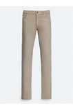Vizon Dokuma Slim Fit Casual Pamuk Karışımlı Pantolon