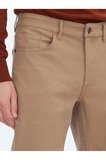Vizon Dokuma Slim Fit Casual Pamuk Karışımlı Pantolon