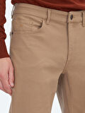 Vizon Dokuma Slim Fit Casual Pamuk Karışımlı Pantolon