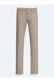 Vizon Dokuma Slim Fit Casual Pamuk Karışımlı Pantolon