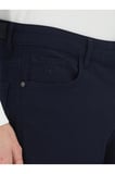 Lacivert Düz Dokuma Slim Fit Casual Pamuk Karışımlı Pantolon