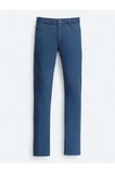 Lacivert Düz Dokuma Slim Fit Casual Pamuk Karışımlı Pantolon