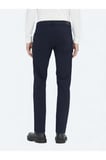 Lacivert Düz Dokuma Slim Fit Casual Pamuk Karışımlı Pantolon