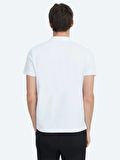 Beyaz Düz Polo Yaka %100 Pamuk T-Shirt