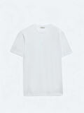 Beyaz Düz Bisiklet Yaka %100 Pamuk T-Shirt
