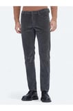 Gri Fitilli Dokuma Slim Fit Kadife Casual Pamuk Karışımlı Pantolon