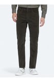 Haki Fitilli Dokuma Slim Fit Kadife Casual Pamuk Karışımlı Pantolon