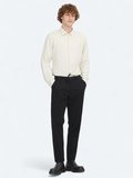 Ekru Regular Fit Dokuma Casual Gömlek