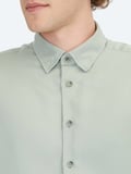 Mint Regular Fit Dokuma Casual Gömlek