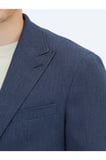 Koyu Lacivert Çizgili Modern Fit Ceket