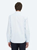 Beyaz Düz Slim Fit Dokuma Klasik %100 Pamuk Gömlek
