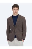 Lacivert Desenli Modern Fit Pamuk Karışımlı Örme Ceket