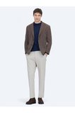 Lacivert Desenli Modern Fit Pamuk Karışımlı Örme Ceket